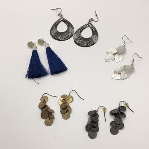 Lot of 5 pairs of dangle earrings